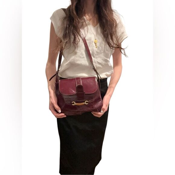 Gucci magenta pants leather vintage bag - Picture 2 of 16